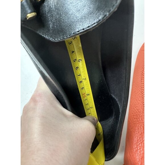 Lauren Ralph Lauren Women's Cayla Slip-On Loafers Leather Black Gold Chain 9.5 - Picture 8 of 8